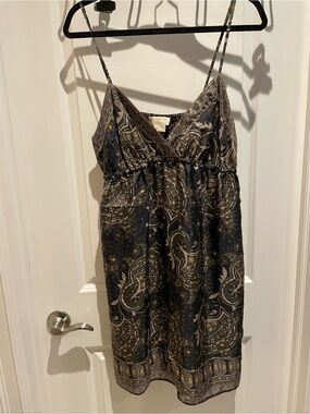 Silk Paisley Print MICHAEL Michael Kors Babydoll Dress